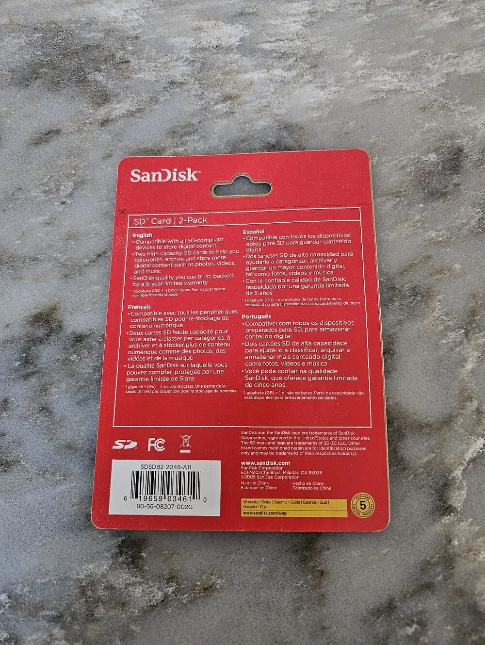 New Sealed SanDisk 2GB SD Card 2-Pack Vintage Camera FAT16 Old School Retro